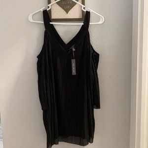 The Limited Open shoulder, black blouse